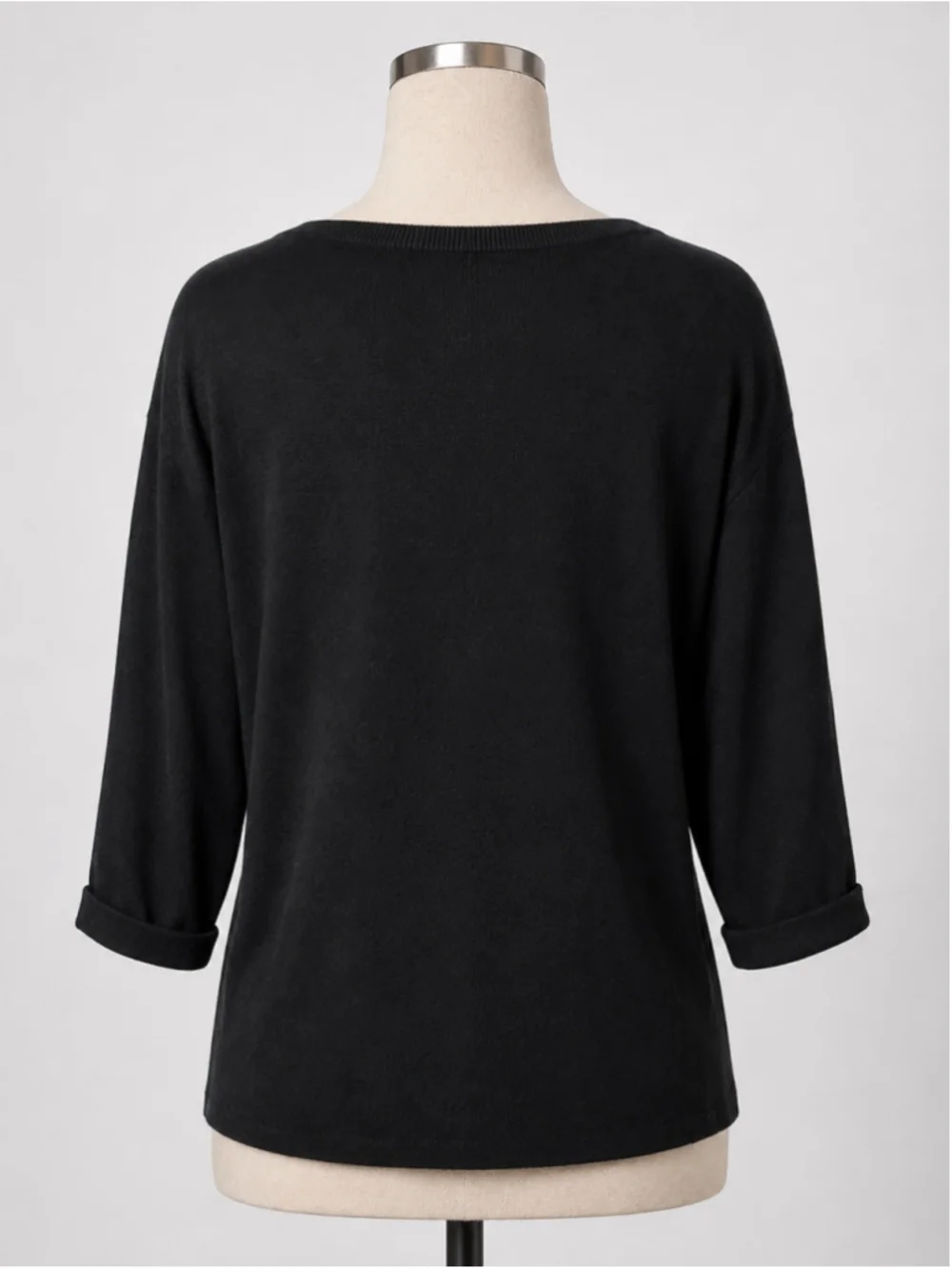 New York & Company Women’s Black Sequin Circle Dolman Sleeve Sweater Size S